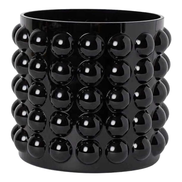 Jarrones de artístico, recipiente de de Bude alto decorativo para el hogar, sala de estar, dormitorio, TV, estante decorativo, Negro 16x17cm Baoblaze Florero floral