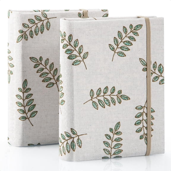 Photo Album 4x6 200 Photos Linen Cover Picture Photo Book for Family Wedding Anniversary Baby Vacation (200 Photos (4x6), Green Leaves)
