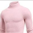 thumbnail image 4 of FRSASU Men's Turtleneck Sweaters Cozy Wool Blend Mid-Weight Slim Fit Highneck Pullover Sweaters Pink, 4 of 6