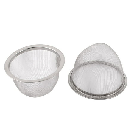 Brass Waste Strainer - Kitchen Bathroom 3 Inch Dia Stainless Steel Mesh Sink Waste Filter Strainer 2pcs