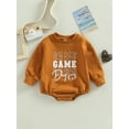 thumbnail image 3 of 0-18M Infant Baby Boys Girls Bodysuit 3M 6M 12M 18M Long Sleeve Crew Neck Letters Football Print Jumpsuit Casual, 3 of 8