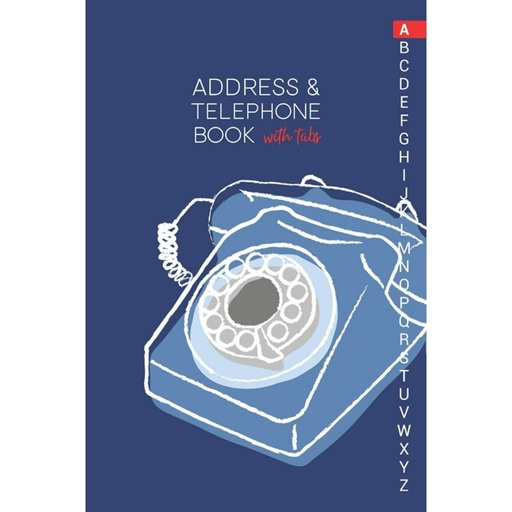 Address & Telephone Book with tabs Personalized Address Book "6x9