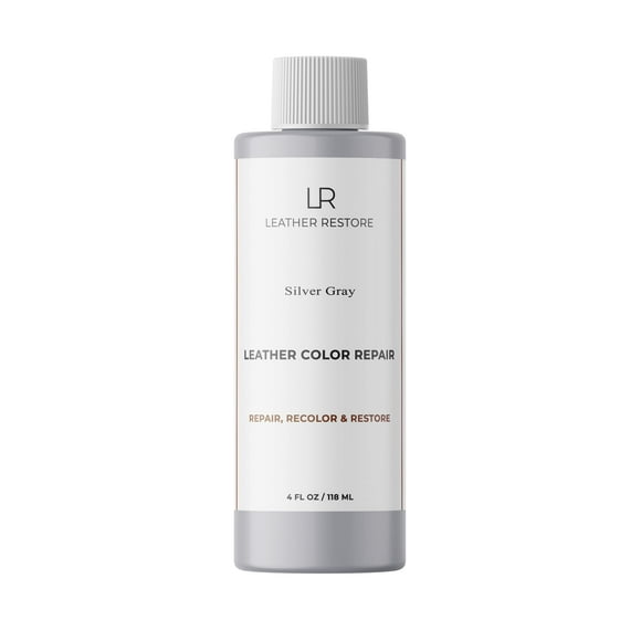Leather Restore Leather Color Repair, Silver Gray 4 OZ - Repair, Recolor & Restore Couch, Furniture, Auto Interior, Car Seats, Vinyl & Shoes