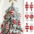 thumbnail image 2 of 6Pcs Christmas Hanging Candy Balls Red White Candy Pendant Home Party Christmas Tree Decorations Navidad Winter New Year 2023, 2 of 5