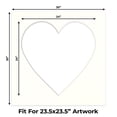 thumbnail image 2 of Antique White Picture Frame Mat for 30x30 Frames - Heart Opening for 24x24 Photos - 10 Mats, 2 of 7