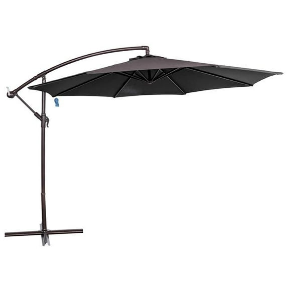 10 Pi. Breez-Tex Captiva Parapluie Cantilever Spa avec Couvercle et 44; Noir