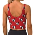 thumbnail image 3 of Sigee Bulldog Red for Womens' Sports Vest with Performance Stretch and Quick Dry Fabric, High Elasticity Running Bra Workout Crop Tank Tops X-Large, 3 of 9