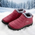 thumbnail image 5 of Gyexs Women's Snow Boots Waterproof, Winter Shoes Women, Arch Support, Bungee, Chukka, Snip Toe, Men's Fashion, Red, Size 10.5, 5 of 8