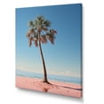 thumbnail image 2 of Designart "Blue And Pink Palm Tree In The Sea Breeze" Coastal Wall Decor, 2 of 7