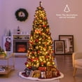 thumbnail image 3 of Patiojoy 6 FT Artificial Halloween Tree Pre-lit Pencil Tree with 618 Branch Tips 280 Warm White LED Lights, 3 of 10