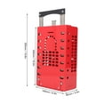 thumbnail image 2 of Stainless Steel Lockout Tagout Kit with Nylon Handle, 14-Padlock Capacity, OSHA-Compliant Energy Isolation Safety Box with Key Slots and Security Guard Design, 2 of 6