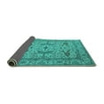 thumbnail image 2 of Ahgly Company Indoor Rectangle Oriental Turquoise Blue Industrial Area Rugs, 2' x 4', 2 of 4