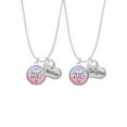 thumbnail image 1 of Delight Jewelry Silvertone Domed Multi Color SLP Mother & Daughter Heart Necklaces (Set of 2), 19"+2", 1 of 4
