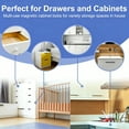 thumbnail image 4 of Magnetic Cabinet Locks Baby Proofing - 10 Locks & 2 Keys, No Drill Adhesive Safety Latches for Cabinets & Drawers, Child Proof Lock for Kitchen, Strong Magnet Key to Open, Easy Installation, 4 of 7