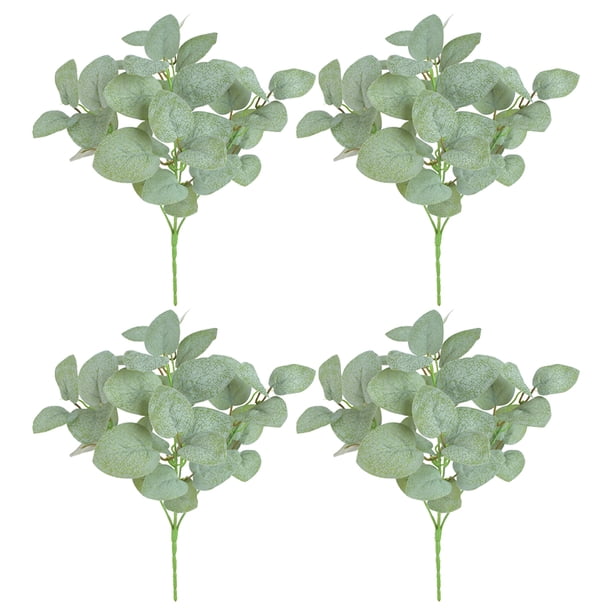 4 piezas hojas artificiales decoración de hojas de simulación decoración de plantas verdes artificiales