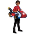 thumbnail image 1 of Super Mario Costume, Inflatable Nintendo Mario Kart Boys Outfit, Kids Size Fan Operated Expandable Character Blow Up Suit, 1 of 5