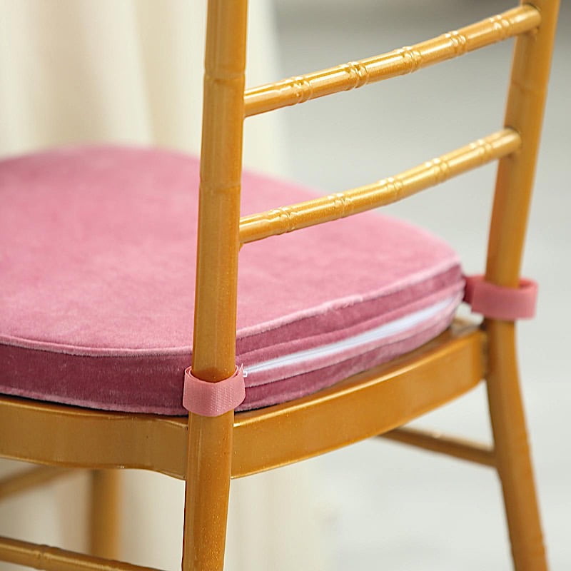 BalsaCircle 2 in thick Velvet Chiavari Chair Cushion Removable Cover