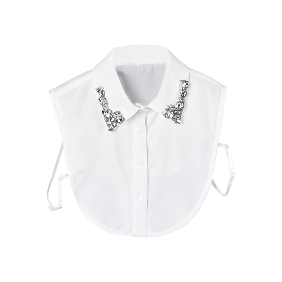 Red Christmas Plaid Rhinestone Detachable Collar, Rhinestone Fake Collar Faux Collar Women Detachable Fake Collar (A)