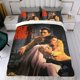 thumbnail image 4 of Historia del Oeste Conjunto de sábanas temático, trío de piezas, cómodo y amigable con la piel, diseño único, regalo de decoración para el hogar para familiares, amigos y fans, 90 cm * 190 cm, 4 of 6