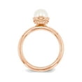 thumbnail image 3 of Freshwater Cultured Pearl Ring in Rose Pink Plated Sterling Silver, 3 of 4