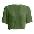 thumbnail image 3 of Yourumao Women's Short Sleeve Bolero Shrug for Dresses Open Front Knit Cropped Cardigan Loose Sheer Cardigan Sweater, 3 of 4