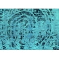 thumbnail image 1 of Ahgly Company Machine Washable Indoor Rectangle Abstract Turquoise Blue Modern Area Rugs, 2' x 4', 1 of 4