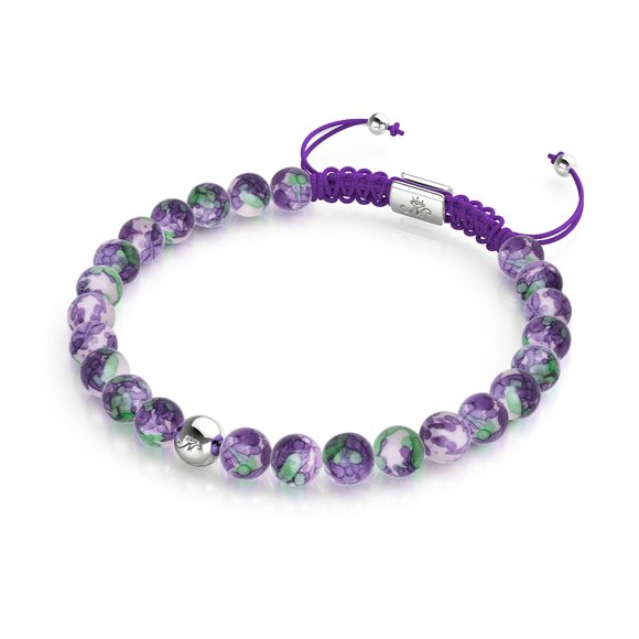 Picasso Bracelet Macramé en Porcelaine / Raisin
