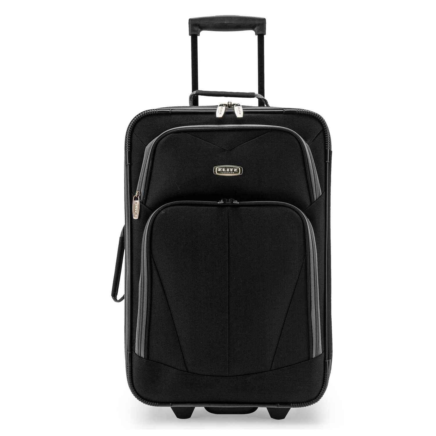 Elite Luggage Whitfield 5-Piece Softside Lightweight Rolling Luggage Set, Black - image 3 of 15
