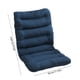 thumbnail image 3 of Cojín para silla (1 unidad), cojín de asiento de 45 x 85 cm, almohadillas para sillas de comedor y oficina de poliéster con cintas para un soporte cómodo y decoración del hogar (azul)., 3 of 9