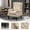 Camel + PU Leather + Foam, variant on Coffee Microsuede Wingback Accent Chair, Vintage Tufted Lounge Armchair for Indoor Home Use