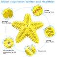 thumbnail image 2 of Juguetes limpios para perros, cepillos de dientes para perros masticables, juguetes interactivos para cantar para perros, molares ventilados antimordeduras, estrella de mar, (amarillo) Rojo Verde, 2 of 5