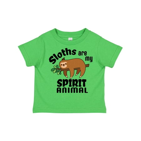 

Inktastic Sloths Are My Spirit Animal with Cute Sloth Illustration Gift Toddler Boy or Toddler Girl T-Shirt