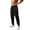 Black, variant on Men's Simple Design Ice Silk Quick Dry Thin Jogging Pants Adjustable Drawcord Waist Zipper Side Pocket Micro Stretch Walking Trousers Gray XL