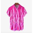 thumbnail image 1 of Men's Summer Fashion 3D Flame Hawaiian Short sleeved Shirt, 1 of 5