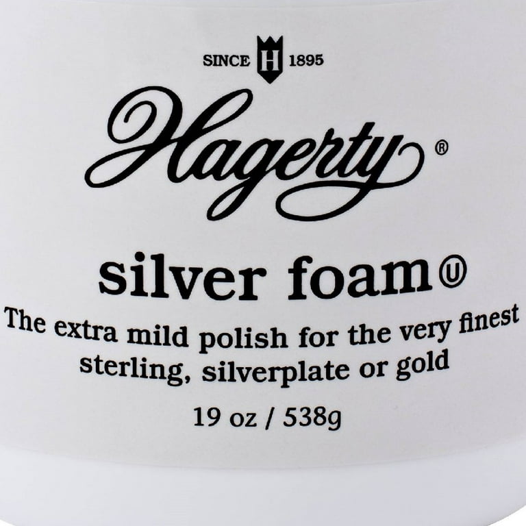 Hagerty Silver Foam Extra Mild Polish Sterling Silverplate Gold 8