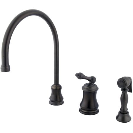 Kingston Brass Robinet de Cuisine à une Poignée avec Pulvérisateur en Laiton