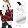 thumbnail image 4 of Bingfone Canvas Tote Bag for Women with Inner Pocket Aesthetic Cute Shopping Tote Bags Reusable Grocery Bags-Red Line, 4 of 9