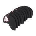 thumbnail image 1 of Eigraketly 10Pcs Golf Iron Headcover Waterproof Head Cover Black Golfer Red Protection 4-9,A~X Golf, 1 of 1