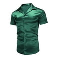thumbnail image 4 of DYMADE Men's Shiny Disco Short Sleeve Casual Shirt Top, 4 of 4