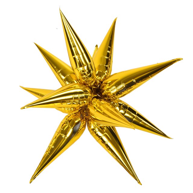 Point Star Globos, Exquisitos Globos de Láminas Gold Styish 24 PCS Sellado Autico Reutilizable Para la Despedida de Soltera para la celebración de la celebración de