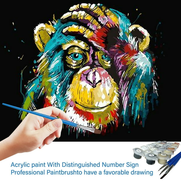 DIY Without Kits Number Painting Frame Oil Beginner Adults by Paint