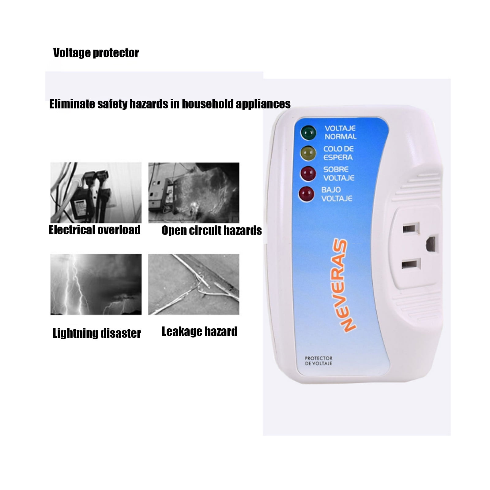 Bdday 12A Voltage Surge Protector With Overload And Short Circuit Protection Is Suitable For Small Power Devices Such As Television Computers And Refrigerators.