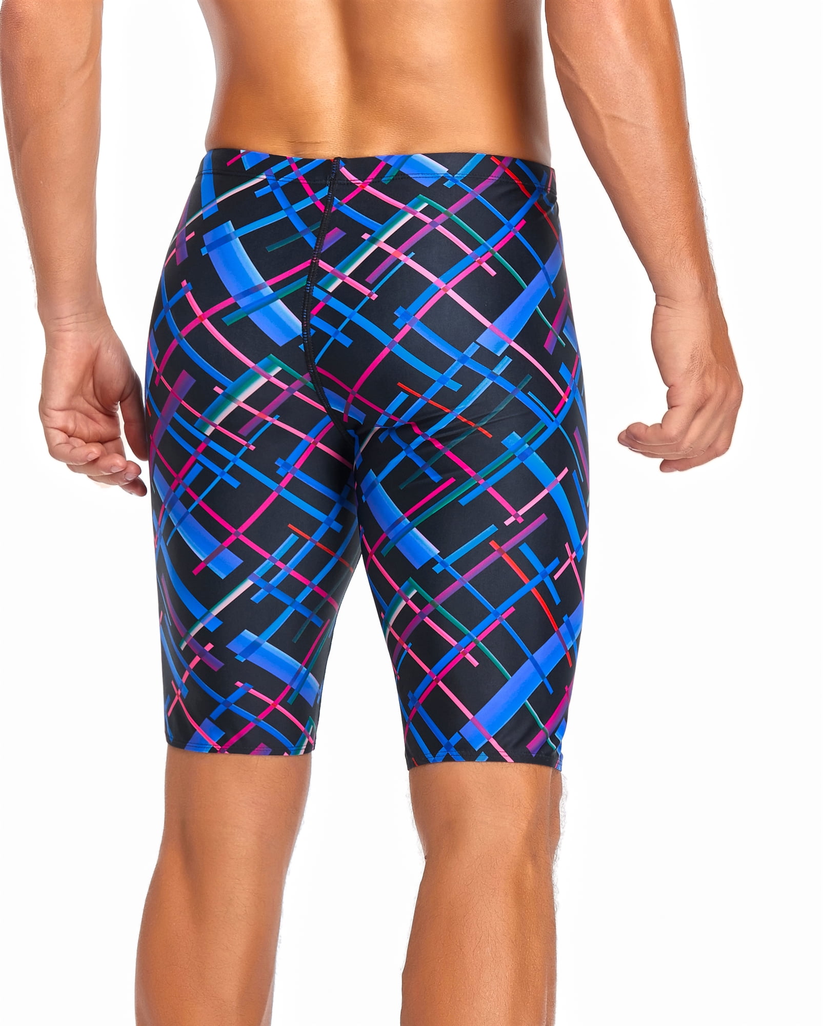 Adoretex Boy's/Men's Printed Cross Puzzle Swim Jammer (MJ017) - Blue Combo - 26