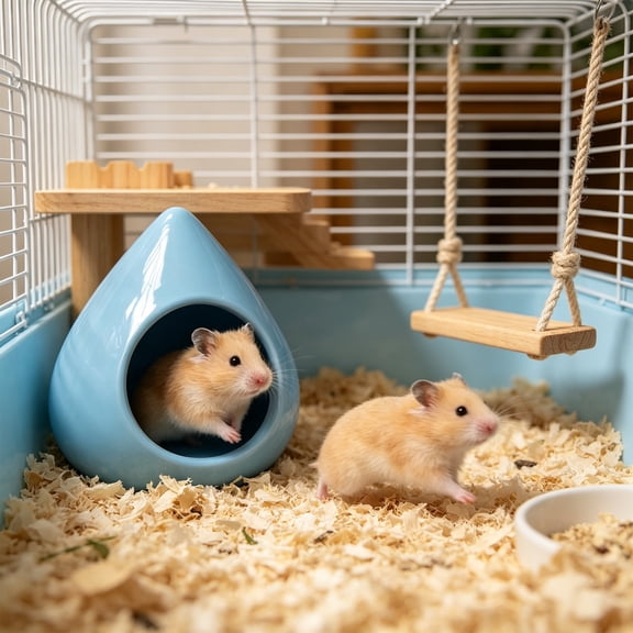 Qocolcyl Teardrop Ceramic Hamster Hideout House,Cool Small Pet Shelter Nest for Hamster Gerbil Hedgehog Summer Cooling Cage Decor Accessory