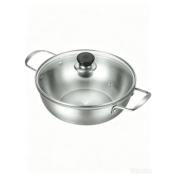4 Quart Stock Pot, Stainless Steel Induction Cooking Pot with Lid, Stockpot for Soups, Pasta, Stews, Sauce, Tri-ply Bottom, Dual Heat-Proof Handles & Visible Lid, Non-toxic & Dishwasher Safe (Silver)