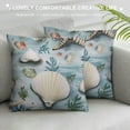 thumbnail image 3 of Nawypu  Nautical Coastal Throw Pillow Covers Ocean Themed Beach Seashell Coral Starfish Pillows Case Soft Cushion Covers for Outdoor Sofa Home Decor, 3 of 5