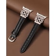 thumbnail image 3 of Wearlizer Celtic Knot Leather Band Compatible with Samsung Galaxy Watch 8 40mm 44mm & Watch 8 Classic 46mm, Slim Dressy Leather Strap for Women with Designer Interlock Buckle, 3 of 6