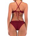 thumbnail image 4 of Awdenio Women's Swimwear Cover Ups, Women's Solid Color Fashion Casual Broadband Sling Hollow Out One-Piece Bikini Set, 4 of 9