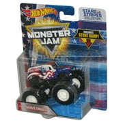 Hot Wheels Monster Jam (2017) Grave Digger Stars And Stripes Collection #1/5 Toy Truck w/ Stunt Ramp