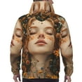 thumbnail image 7 of Lsque Whimsical Flower Crown Maiden Pattern Casual Men's Hoodie,Hooded Sweatshirt with Kangaroo Pocket,Pullover Hoodie-Small, 7 of 7
